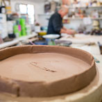 John Higgins at work in his studio 2018